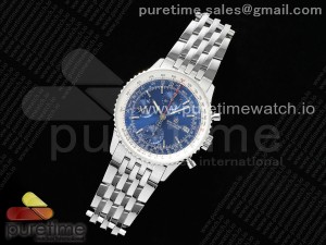 Navitimer 1 Chrono SS EF 1:1 Best Edition Blue Dial on SS Bracelet A7750