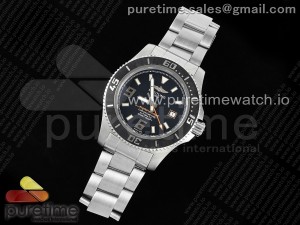 Superocean Automatic 44 EF 1:1 Best Edition Black/Orange Dial on SS Bracelet A2824