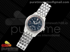 Navitimer 38 Date SS TF 1:1 Best Edition Black Dial on SS Bracelet A2824