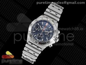 Chronomat B01 42mm SS TF 1:1 Best Edition Blue Dial on SS Bracelet A7750 V2