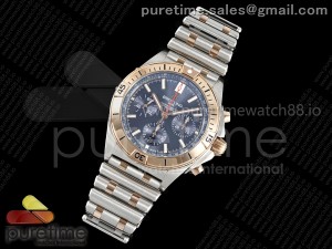 Chronomat B01 42mm SS/RG TF 1:1 Best Edition Blue Dial on SS/RG Bracelet A7750 V2
