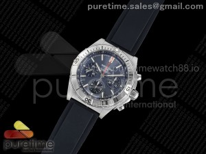 Chronomat B01 42mm SS TF 1:1 Best Edition Gray Dial on Black Rubber Strap A7750 V2