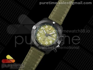 Avenger Chrono PVD Titanium TF1:1 Best Edition Green Dial on Green Nylon Strap A7750 V2
