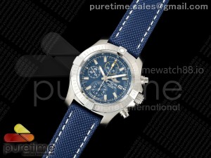 Avenger Chrono SS TF1:1 Best Edition Blue Dial on Blue Nylon Strap A7750 V2