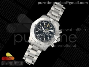 Avenger Chrono SS TF1:1 Best Edition Black Dial on SS Bracelet A7750 V2