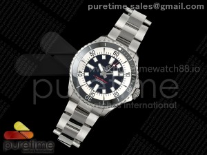 SuperOcean Automatic 44 SS Black Bezel TF 1:1 Best Edition Black Dial on SS Bracelet A2824