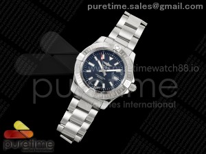 Avenger Automatic 43mm SS TF 1:1 Best Edition Black Dial on SS Bracelet A2824 V2