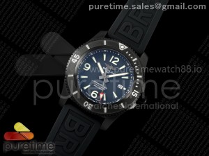 Superocean Automatic 46 PVD TF 1:1 Best Edition Black Dial Black Bezel on Black Rubber Strap A2824 V2