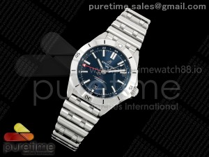 Chronomat GMT 40 SS BLS 1:1 Best Edition Deep Blue Dial on SS Bracelet A2836