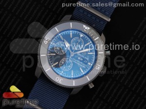 SuperOcean Heritage Chrono PVD Blue Dial on Blue Nylon Strap A7750