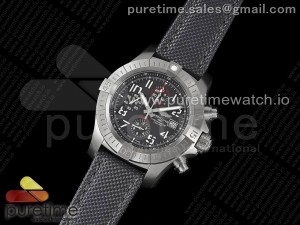 Avenger Chrono Titanium TF 1:1 Best Edition Gray Dial on Gray Nylon Strap A7750