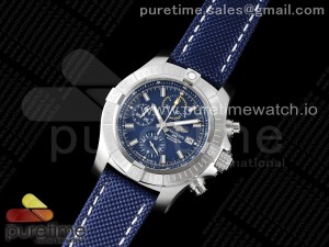 Avenger Chrono SS TF 1:1 Best Edition Blue Dial on Blue Nylon Strap A7750