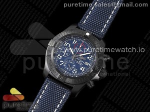 Avenger Chrono PVD Titanium TF 1:1 Best Edition Blue Dial on Blue Nylon Strap A7750