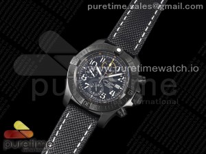 Avenger Chrono PVD Titanium TF 1:1 Best Edition Black Dial on Black Nylon Strap A7750