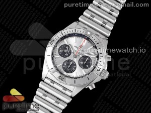 Chronomat B01 42mm SS TF 1:1 Best Edition Silver Dial on SS Bracelet A7750