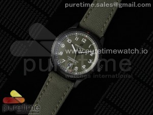 Navitimer 8 Automatic 41mm PVD TF 1:1 Best Edition Green Dial on Green Nylon Strap A2824