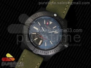 Avenger II Seawolf PVD Black CF Dial on Green Nylon Strap A2836