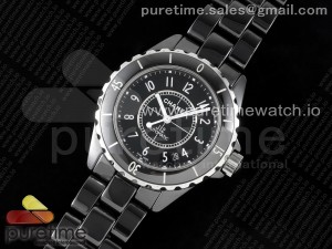 J13 38mm East Factory 1:1 Best Edition Black Korea Ceramic Numeral Markers Dial on Bracelet A2892
