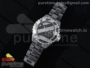 J13 38mm East Factory 1:1 Best Edition Black Korea Ceramic Stripe Dial on Bracelet A2892