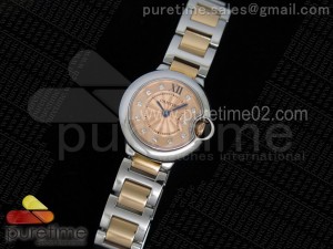 Ballon Bleu 28.5mm Ladies SS RG Dial Diamonds Markers on SS/RG Bracelet Ronda Quartz