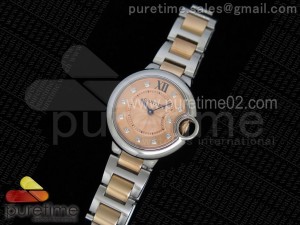 Ballon Bleu 33mm SS Diamonds Markers RG Dial on SS/RG Bracelet Ronda Quartz