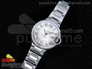 Ballon Bleu 33mm SS TWF 1:1 Best Edition White Textured Dial on SS Bracelet SEIKO NH05A