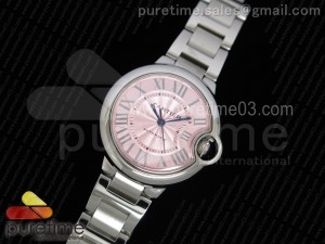 Ballon Bleu 33mm SS TWF 1:1 Best Edition Pink Textured Dial on SS Bracelet SEIKO NH05A