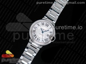 Ballon Bleu 33mm SS AF 1:1 Best Edition White Textured Dial on SS Bracelet SEIKO NH05A