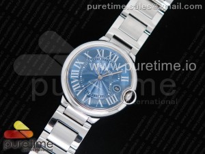 Ballon Bleu 42mm SS CRF Best Edition Blue Textured Dial on SS Bracelet A2824