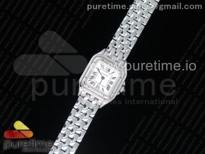 Panthère Secrete Ladies 22mm SS K11 1:1 Best Edition White Dial on SS Bracelet Ronda Quartz