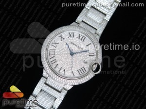 Ballon Bleu 42mm SS Full Paved Diamonds Dial on Diamonds Paved Bracelet MIYOTA 9015