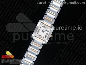 Tank Francaise Ladies 20.3mm SS K11F Best Edition White Dial on SS/YG Bracelet Ronda Quartz