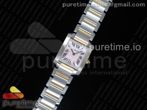 Tank Francaise Ladies 20.3mm SS K11F Best Edition Pink Dial on SS/YG Bracelet Ronda Quartz