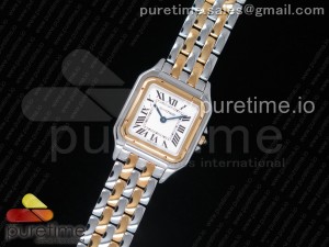 Panthère Secrete Ladies 27mm SS/YG K11 1:1 Best Edition White Dial on SS/YG Bracelet Ronda Quartz