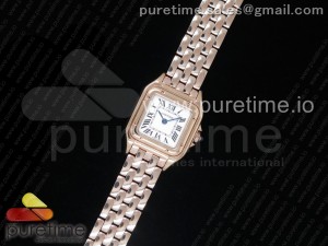 Panthère Secrete Ladies 22mm RG K11 1:1 Best Edition White Dial on RG Bracelet Ronda Quartz