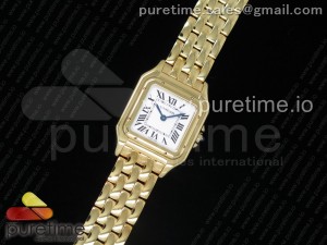 Panthère Secrete Ladies 27mm YG K11 1:1 Best Edition White Dial on YG Bracelet Ronda Quartz