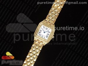 Panthère Secrete Ladies 22mm YG K11 1:1 Best Edition White Dial on YG Bracelet Ronda Quartz