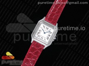 Panthère Secrete Ladies 27mm SS K11 1:1 Best Edition White Dial on Red Croco Strap Ronda Quartz