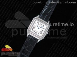 Panthère Secrete Ladies 27mm SS K11 1:1 Best Edition White Dial on Black Croco Strap Ronda Quartz