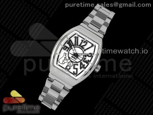 #FR2NCK Muller Vanguard SS ABF Best Edition White Dial on SS Bracelet A2824