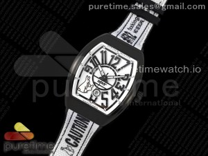 #FR2NCK Muller Vanguard PVD ABF Best Edition White Dial on Black Rubber Strap A2824