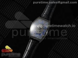 Crazy Hours PVD TWF Best Edition Gray Dial on Black Leather Strap A23J