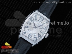 Casablanca SS Gray Textured Dial on Black Leather Strap MIYOTA 8215