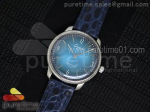 Senator Automatic SS Light Blue Dial on Blue Leather Strap A3959