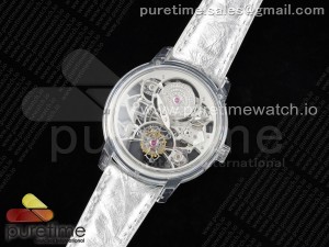 Debuts Quasar Tourbillon Transparent Case RMF Best Edition on Black Leather Strap