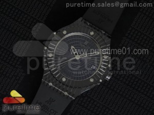 Big Bang Caviar Black Ceramic 41mm Black Ceramic Dial on Black Rubber Strap A2824