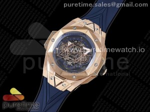 Big Bang Sang Bleu II Chrono RG HRF Best Edition Blue Dial on Blue Gummy Strap A7750