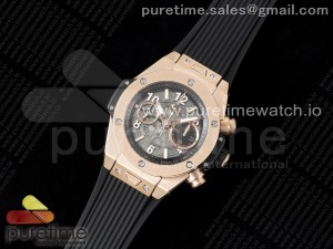 Hublot Big Bang Unico RG ZF 1:1 Best Edition Skeleton Dial on Black Rubber Strap A1280