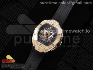 Spirit of Big Bang Sang Bleu RG BLSF Edition Skeleton Dial on Black Rubber Strap A7750