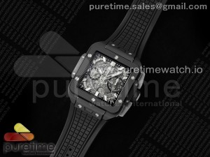 Square Bang Unico Black Ceramic BBF 1:1 Best Edition on Rubber Strap A1280